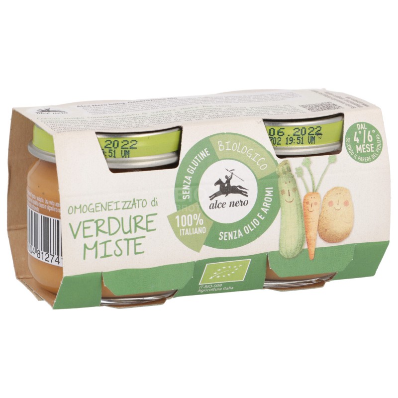 Omogeneizzato di verdure miste biologico