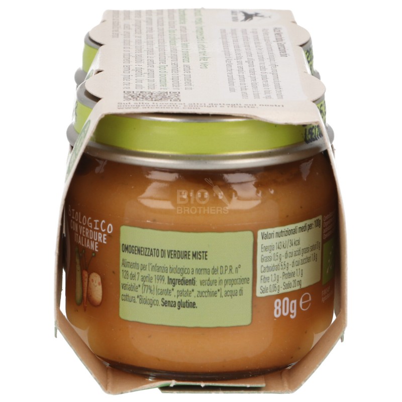 Omogeneizzato di verdure miste biologico