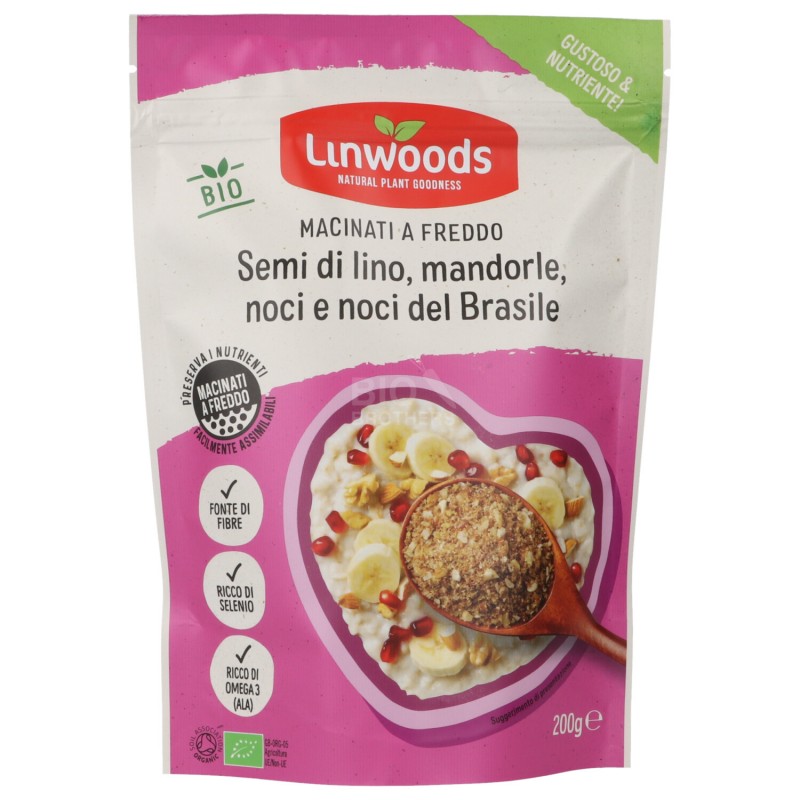 Semi bio di lino, mandorle e noci