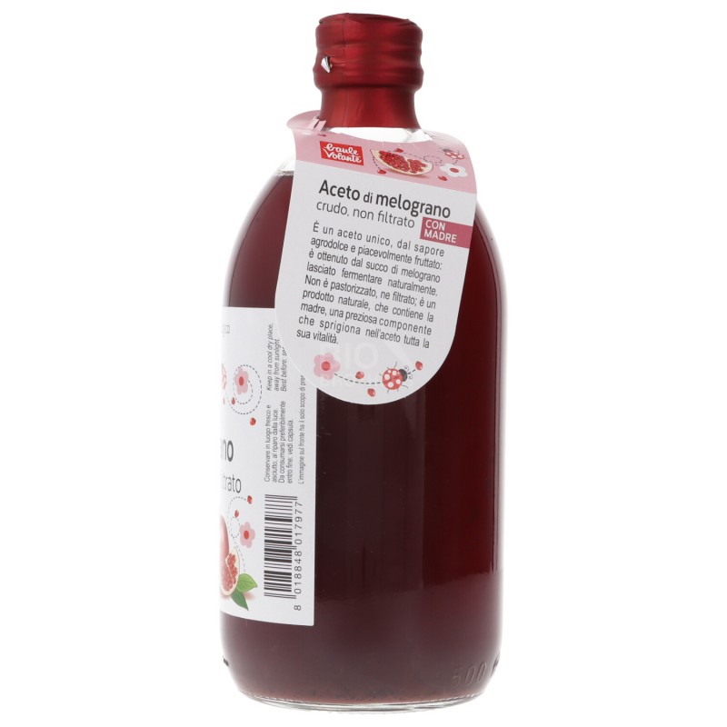 Aceto di melograno crudo, non filtrato