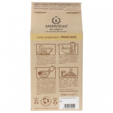 Preparato veloce per pancake con cereali germogliati senza glutine Preparato veloce per pancake con cereali germogliati senza glutine