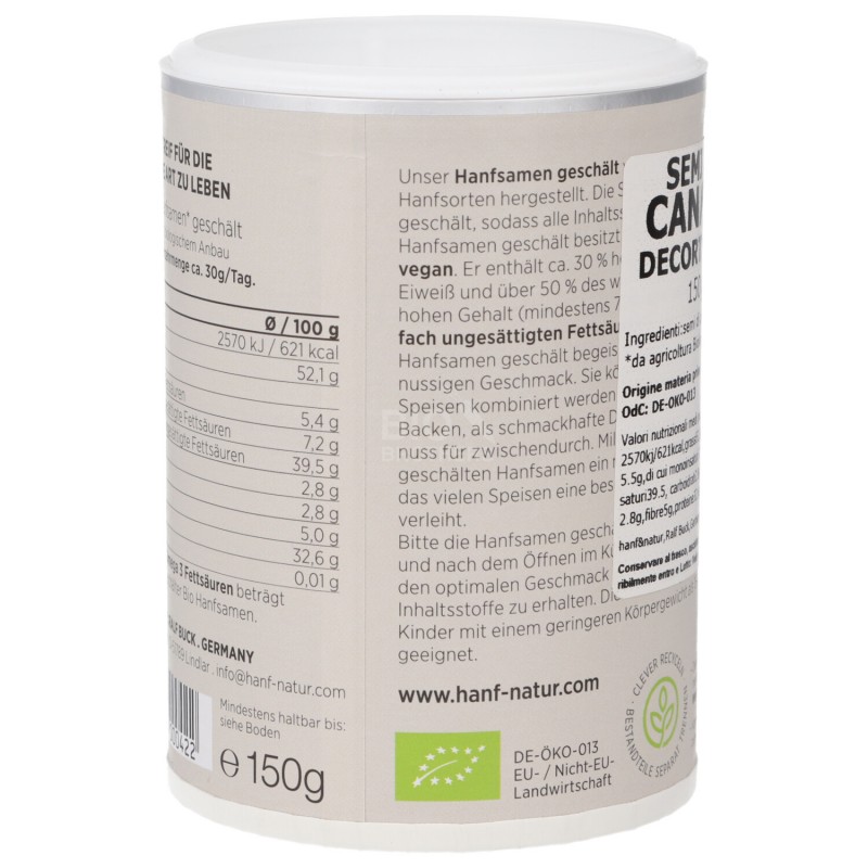 Semi di canapa decorticati