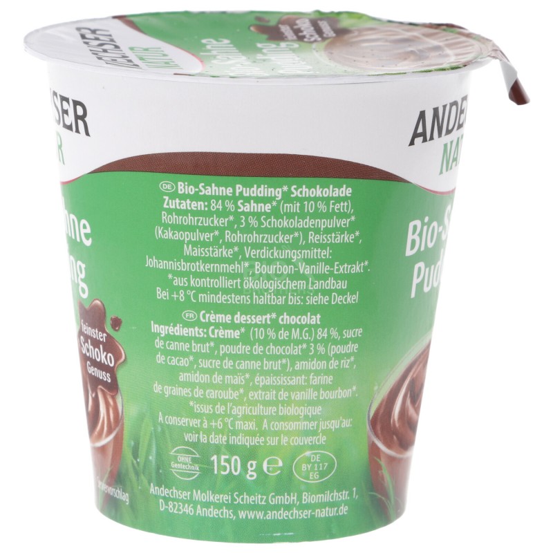 Budino cremoso al cioccolato