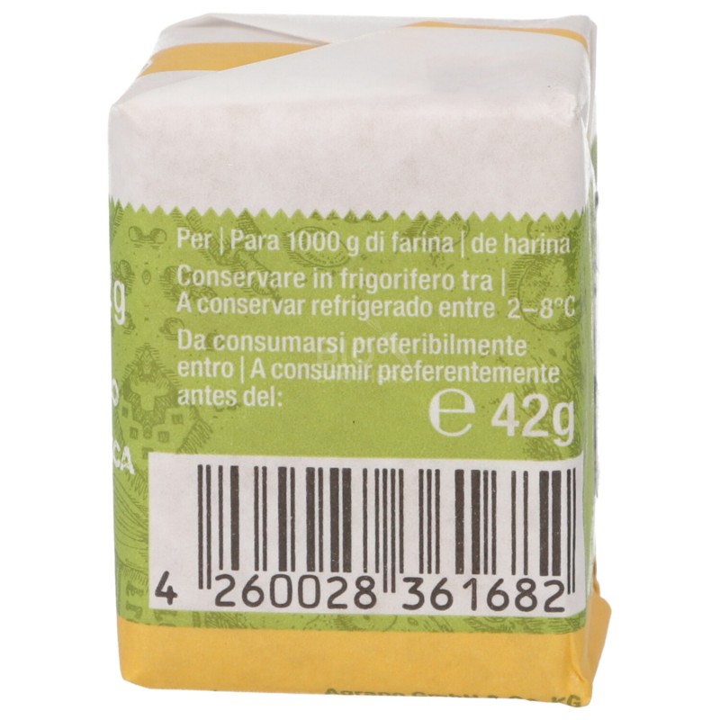 Lievito fresco biologico in cubetti