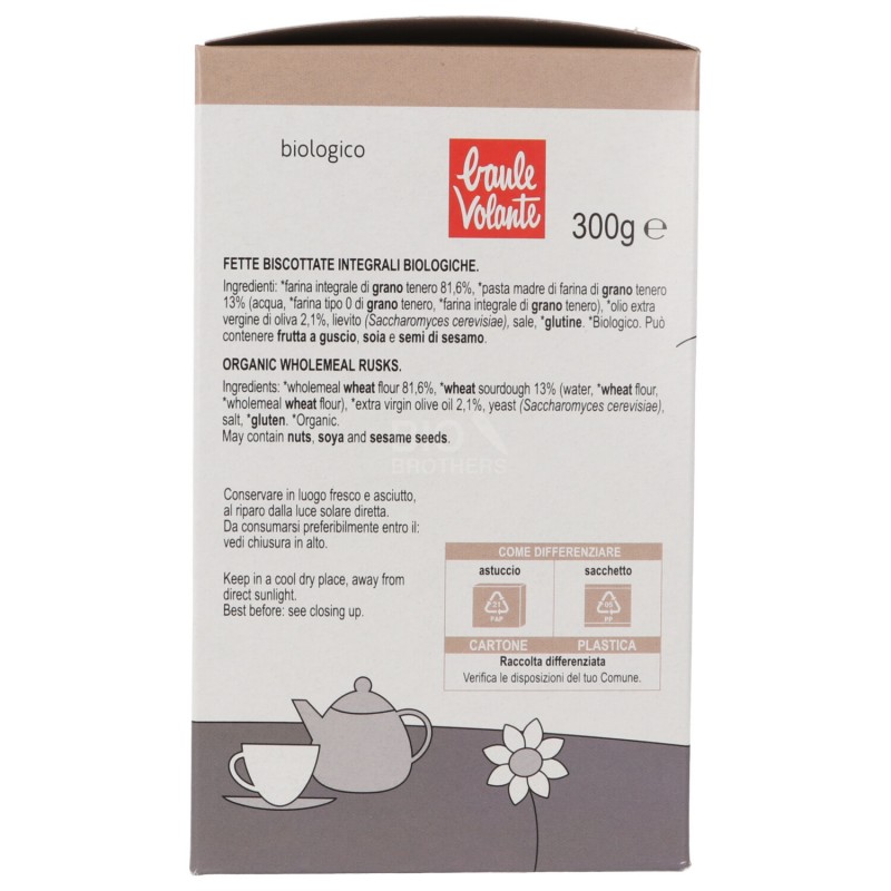 FETTE BISCOT. INTEGR. BIO 300GR BAULE