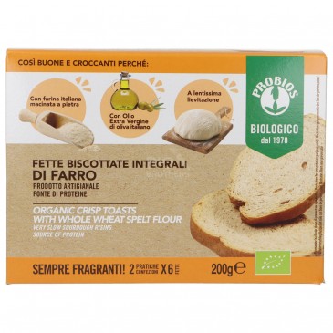 FETTE BISC ARTIGIAN FARRO INTEGRALE 200G FETTE BISC ARTIGIAN FARRO INTEGRALE 200G