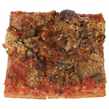 Pizzetta farro integrale con verdure e shii-take Pizzetta farro integrale con verdure e shii-take