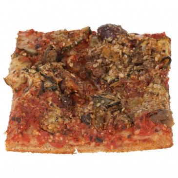 Pizzetta farro integrale con verdure e shii-take Pizzetta farro integrale con verdure e shii-take