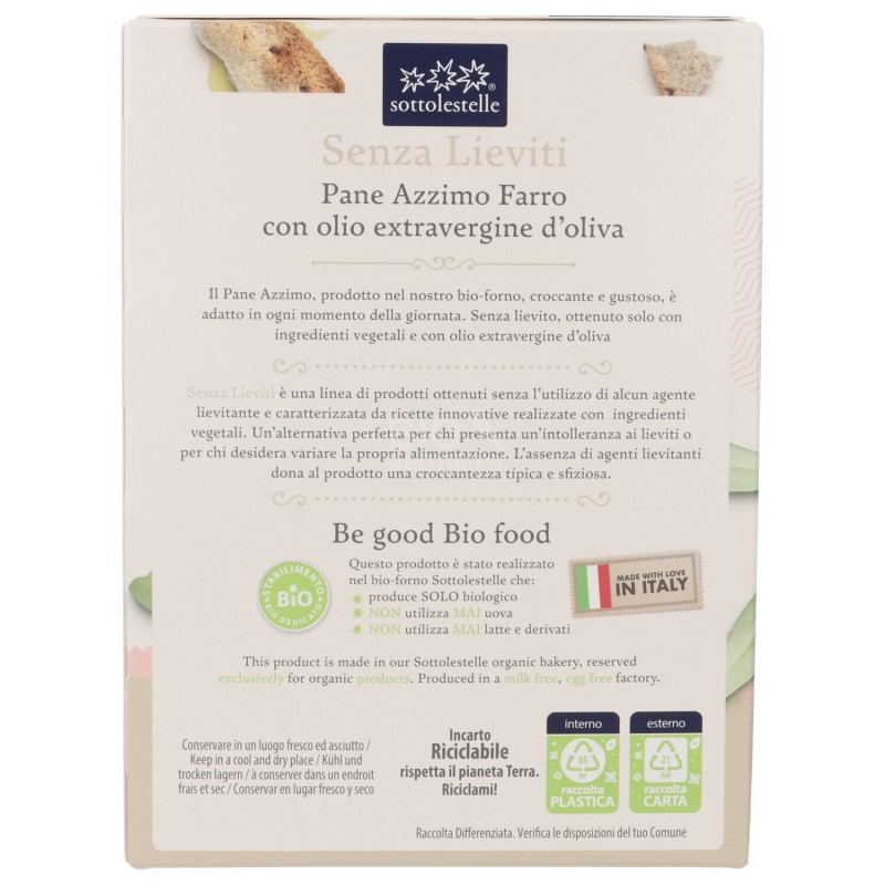 PANE AZZIMO FARRO 200G SOTTOLESTELLE