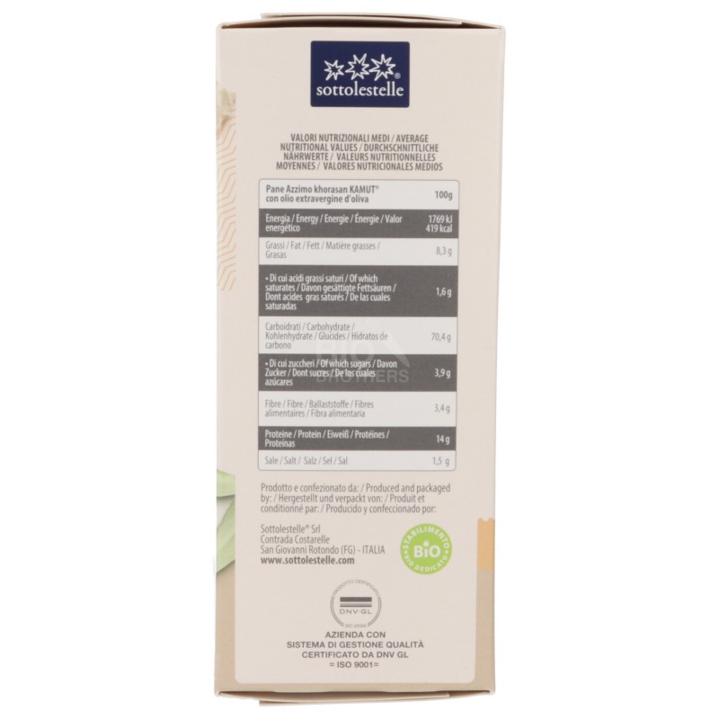 PANE AZZIMO KAMUT BIO 150GR SLS