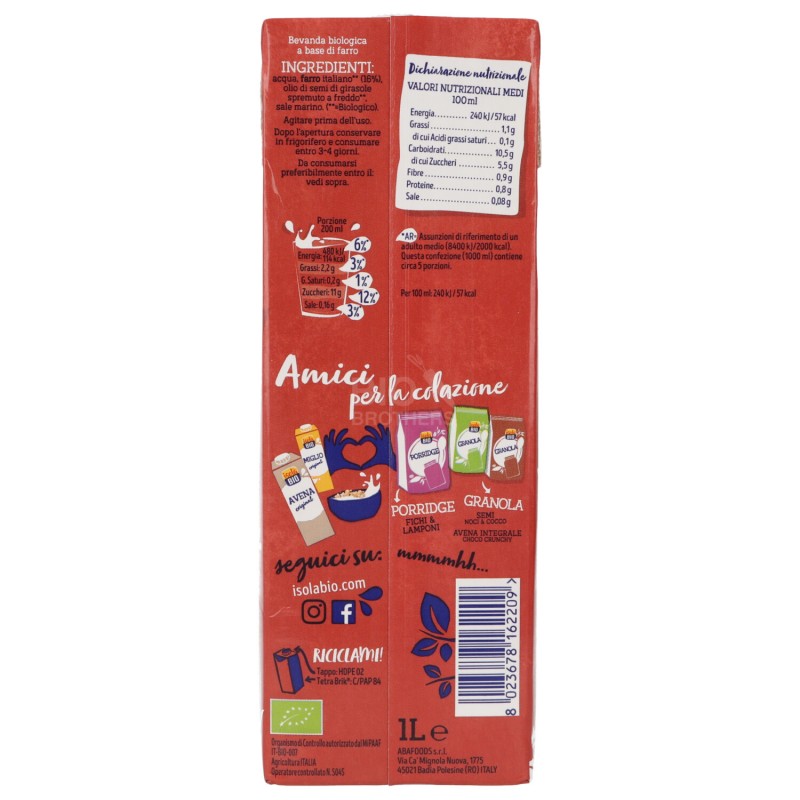 FARRO DRINK 1LT ISOLABIO