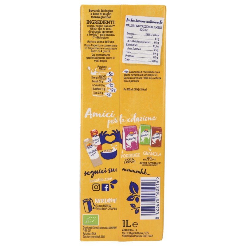 MIGLIO DRINK 1LT ISOLABIO