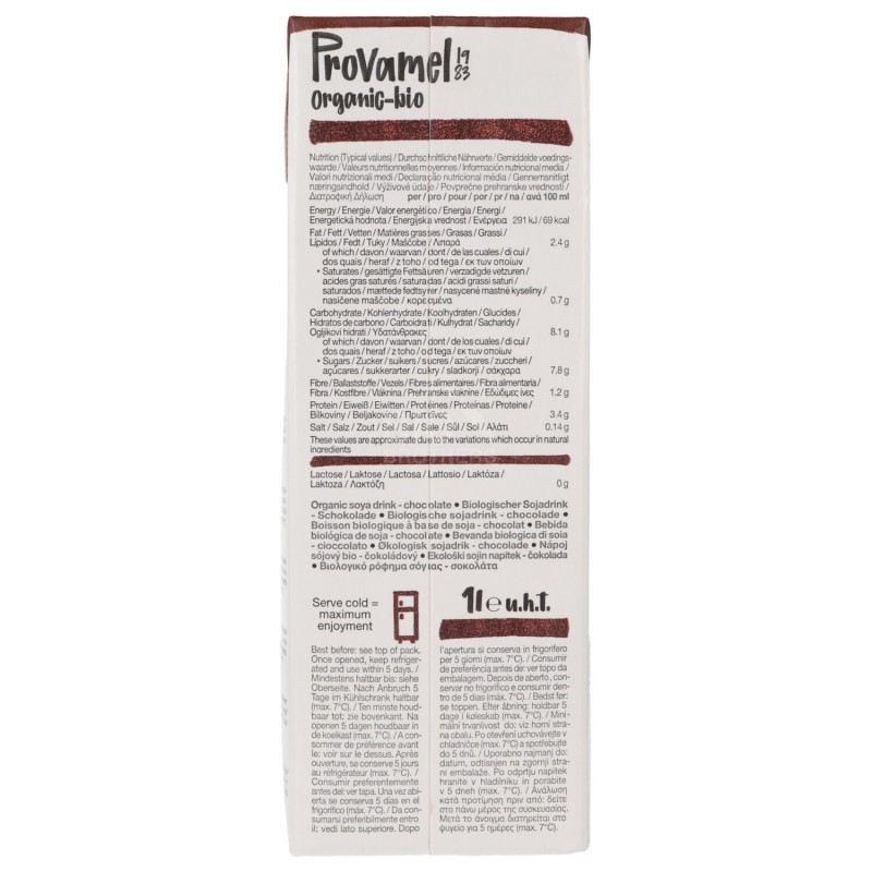SOYA DRINK CHOCO 1LT PROVAMEL