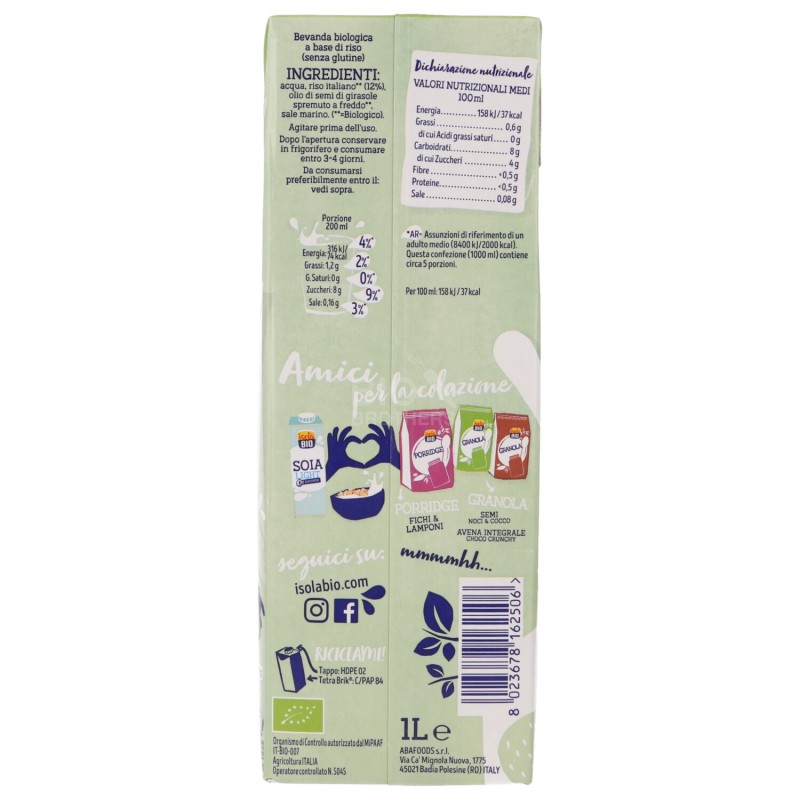 Riso Light* bevanda vegetale