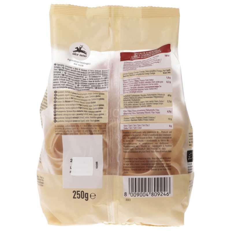 TAGLIATELLE FARRO 250G ALCE NERO