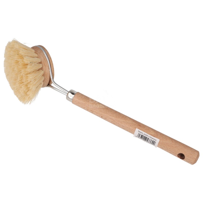 SPAZZOLA VEGETALE PIATTI CON MANICO