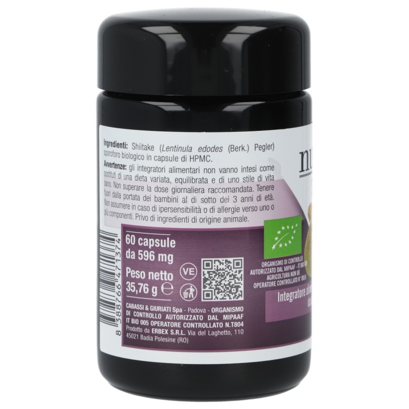 Shiitake integratore alimentare biologico in capsule