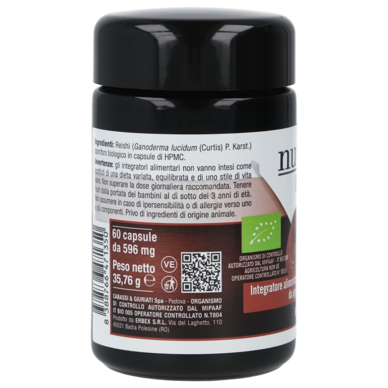 Reishi integratore alimentare in capsule biologico