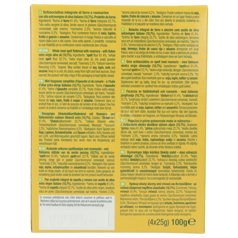 Schiacciatine di farro con rosmarino