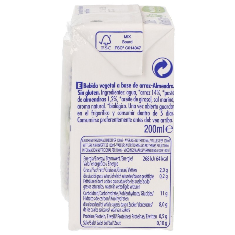 Rice&Rice bevanda riso mandorla monoporzione
