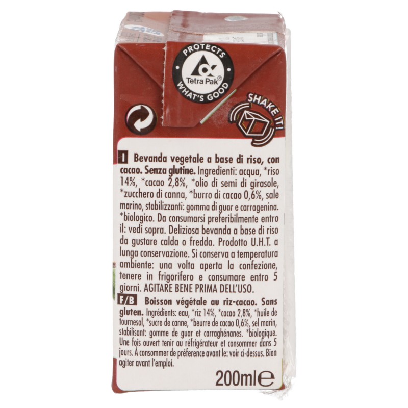 Rice&Rice bevanda riso cacao monoporzione