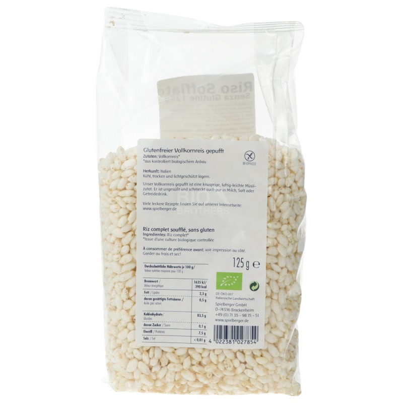 RISO SOFFIATO S/GLUT. 125G SPIEL.