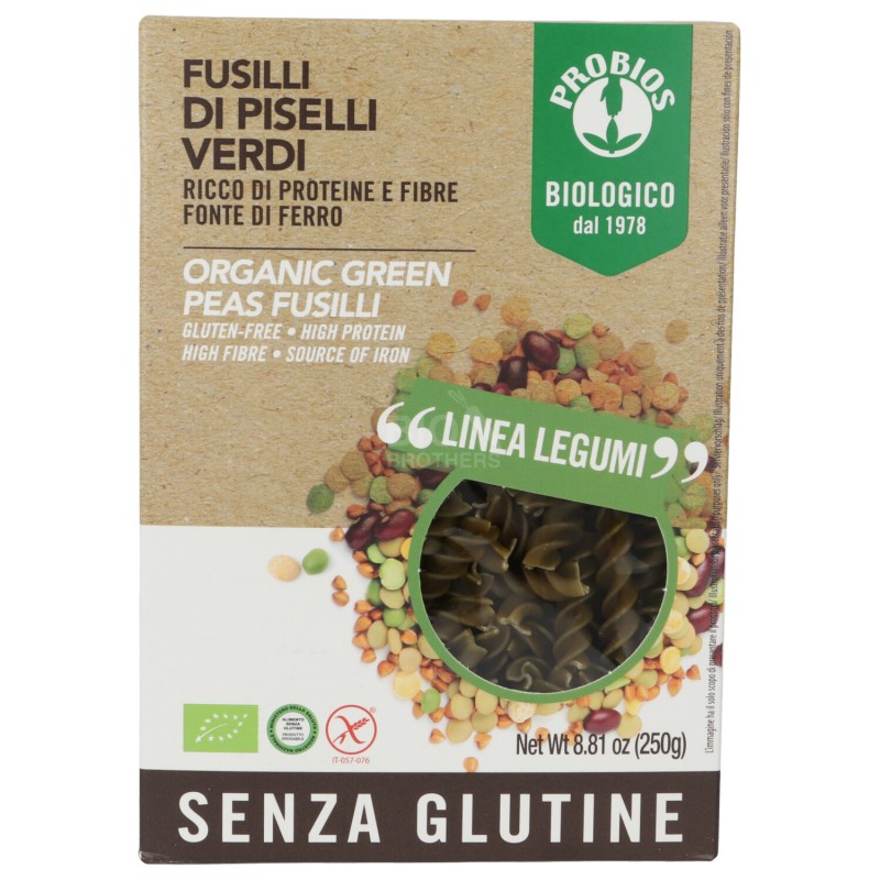 FUSILLI 100% DI PISELLI VERDI 250G PRO