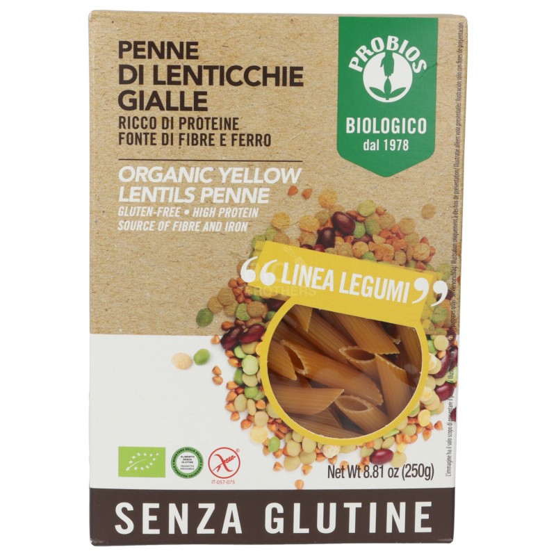 PENNE 100%LENTICCHIE GIALLE 250G