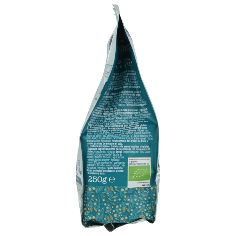 RIGOTTINI AVENA QUINOA S/G 250GR SLS