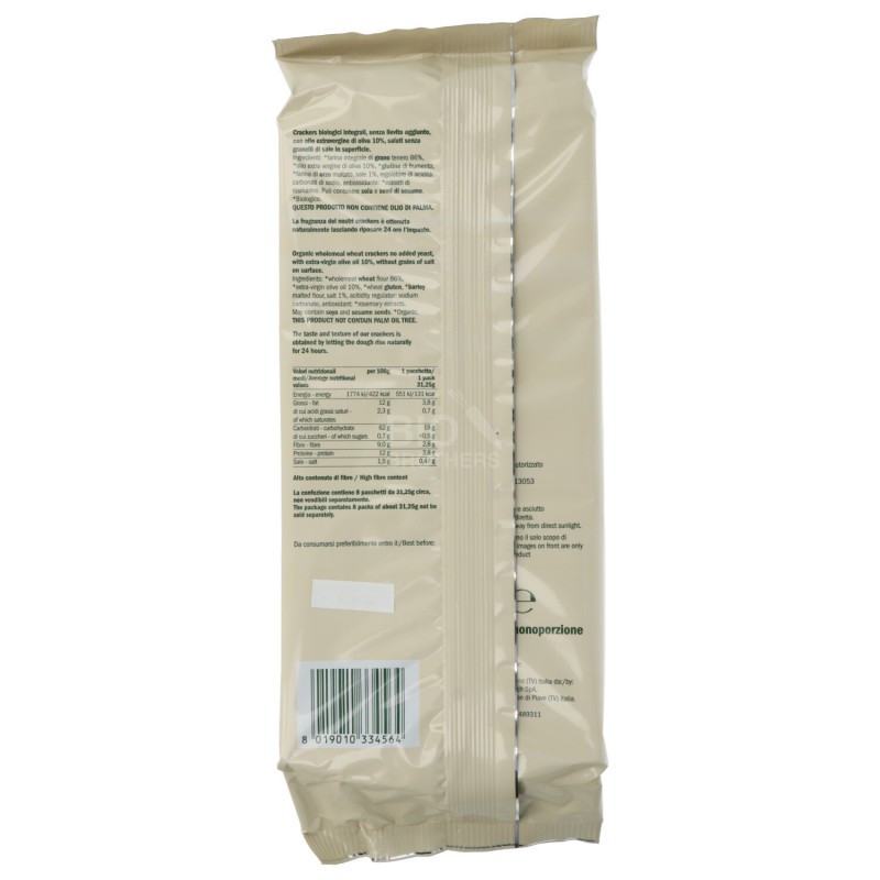 CRACKERS INT. S/L 250G PIU'BENE