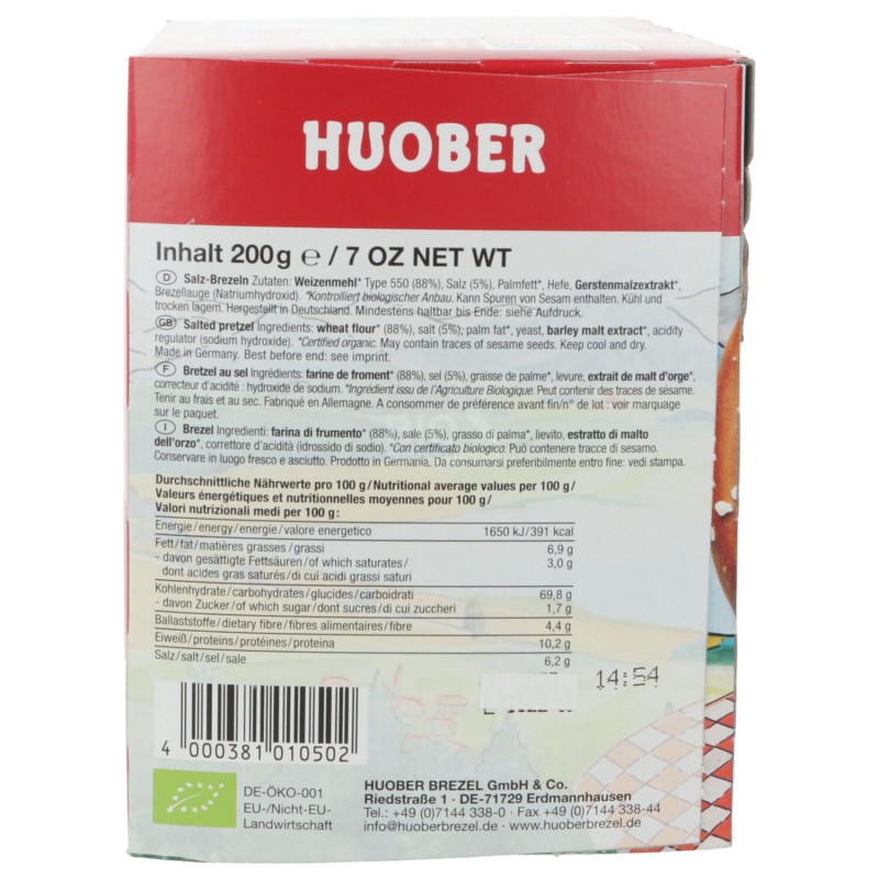 BREZEL GRANDI 5X2PZ 200G HUOBER