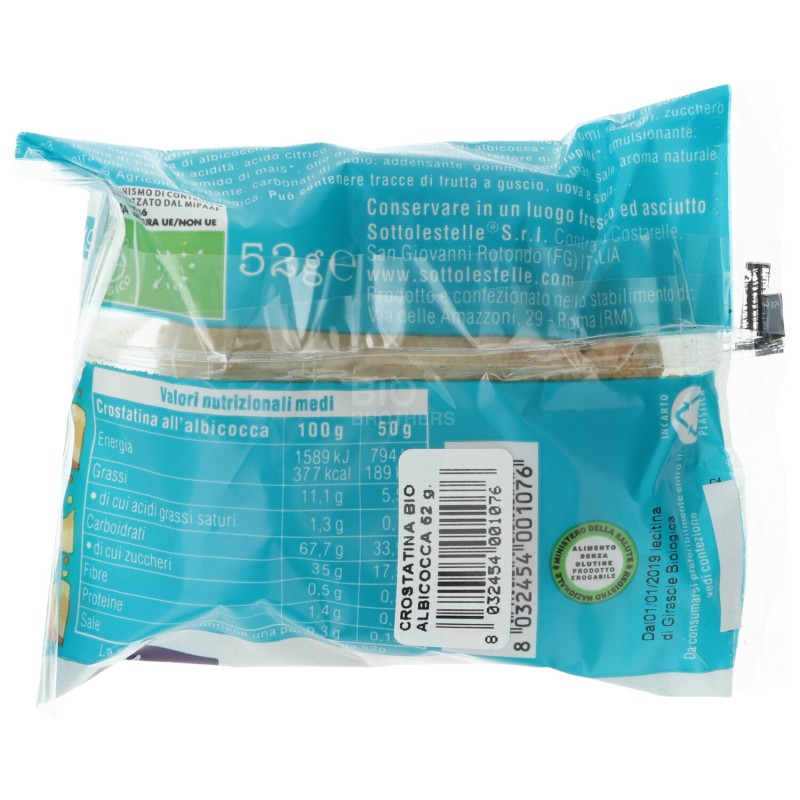 CROSTATINE ALL'ALBICOCCA S/G SLS 52GR