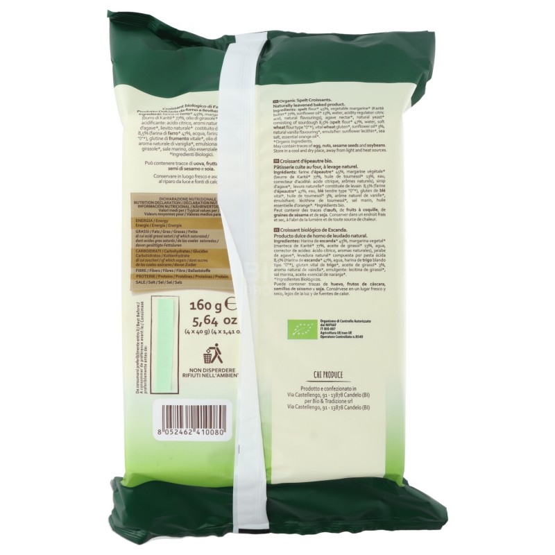 CROISSANT BIO FARRO 160GR VERDE&BIO