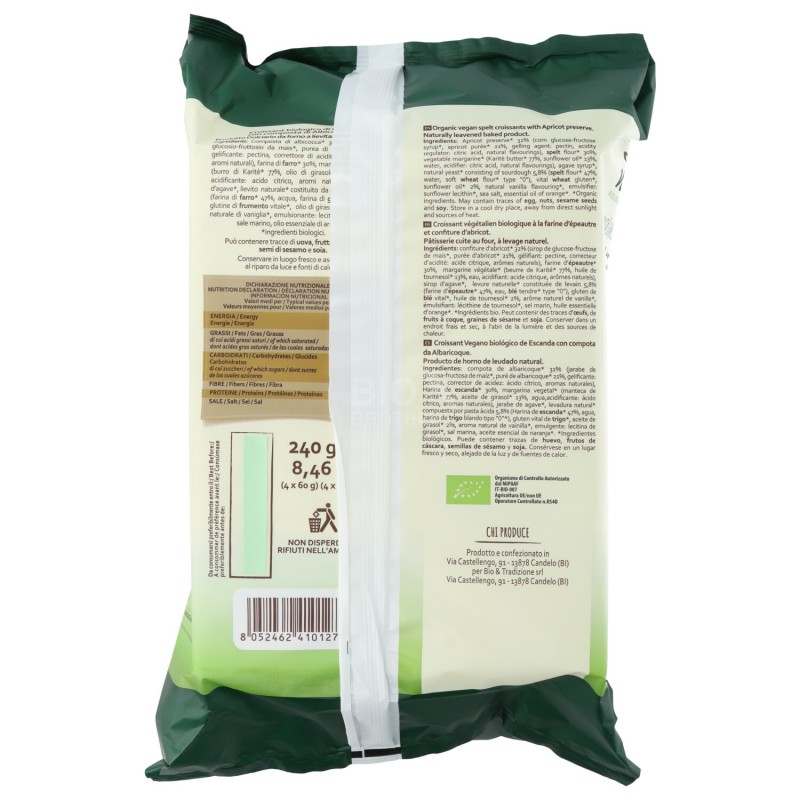 CROISSANT FARRO ALBIC.4X60GR VERDE&BIO