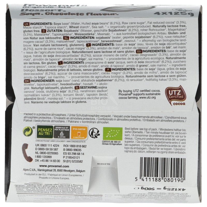 DESS.CACAO 4X125GR PROVAMEL