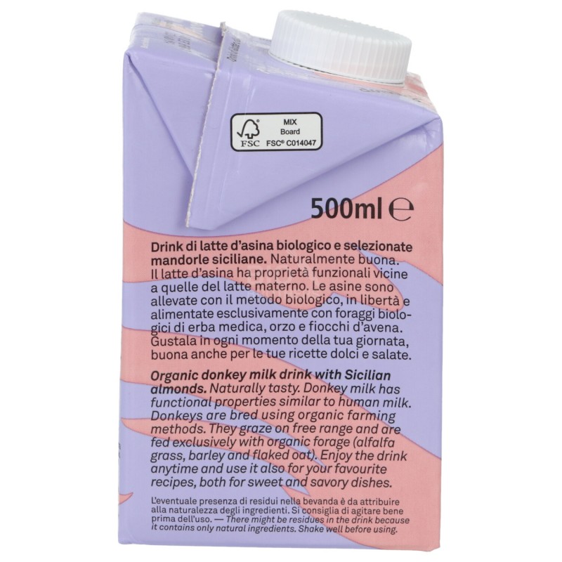 BEV.LATTE ASINA  MANDORLA BIO 500ML DONKLY