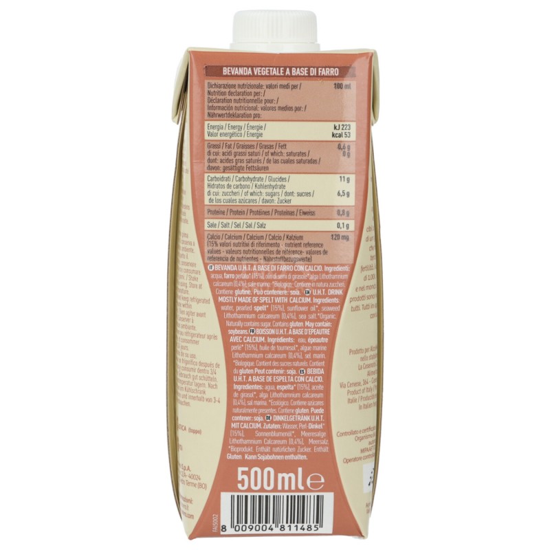 Bevanda di farro con calcio
