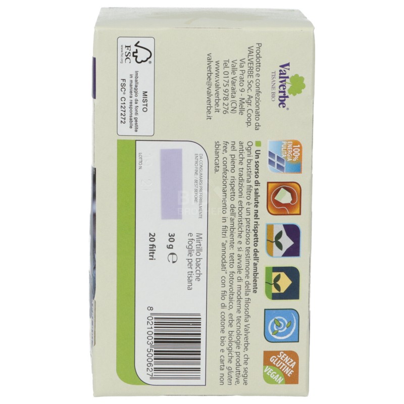 TIS. MIRTILLO PURO 30GR VALVERBE