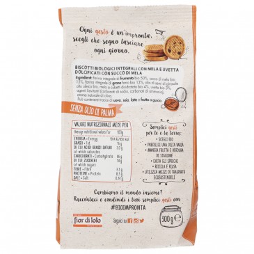 Biscotti integrali con mela e uvetta Biscotti integrali con mela e uvetta