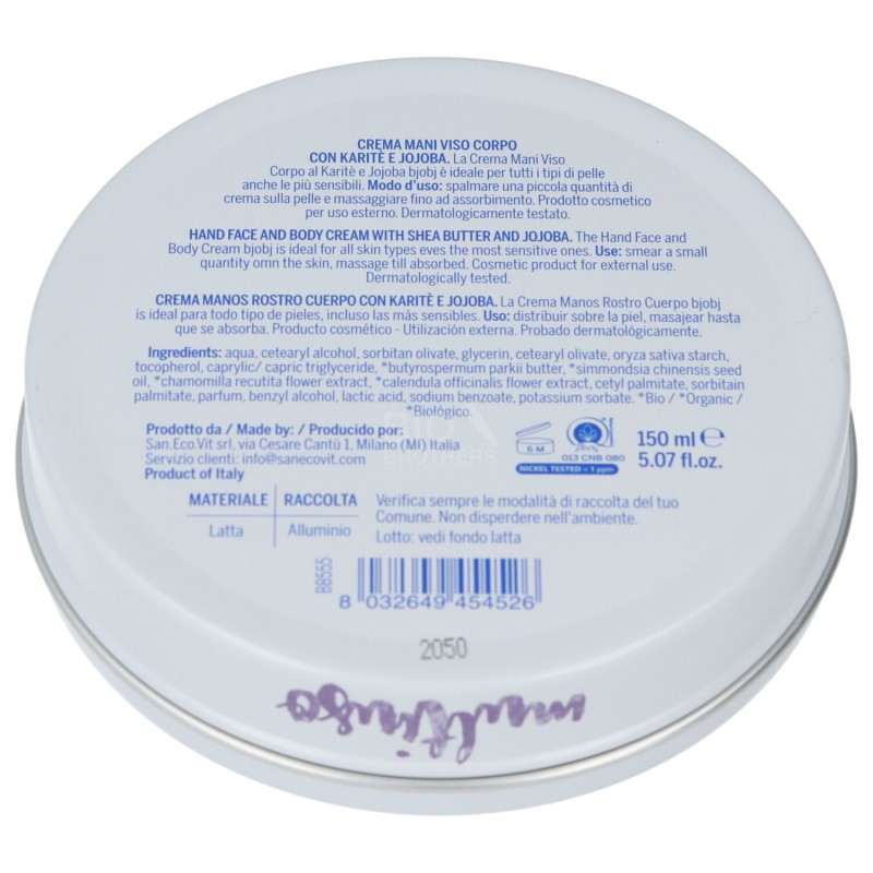 Crema multiuso per mani viso e corpo