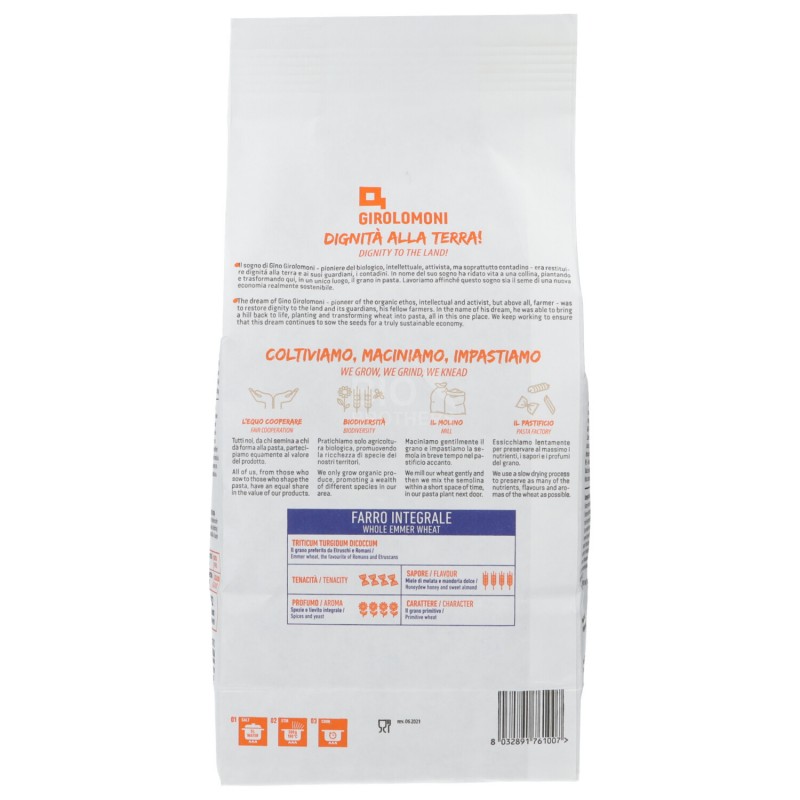 FUSILLI INTEGR.FARRO 500GR GIROLOMONI