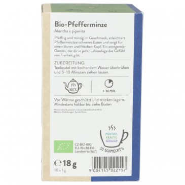 Infuso menta piperita in filtri Infuso menta piperita in filtri