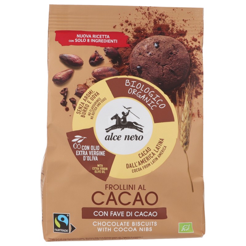 Frollini al cacao con fave di cioccolato