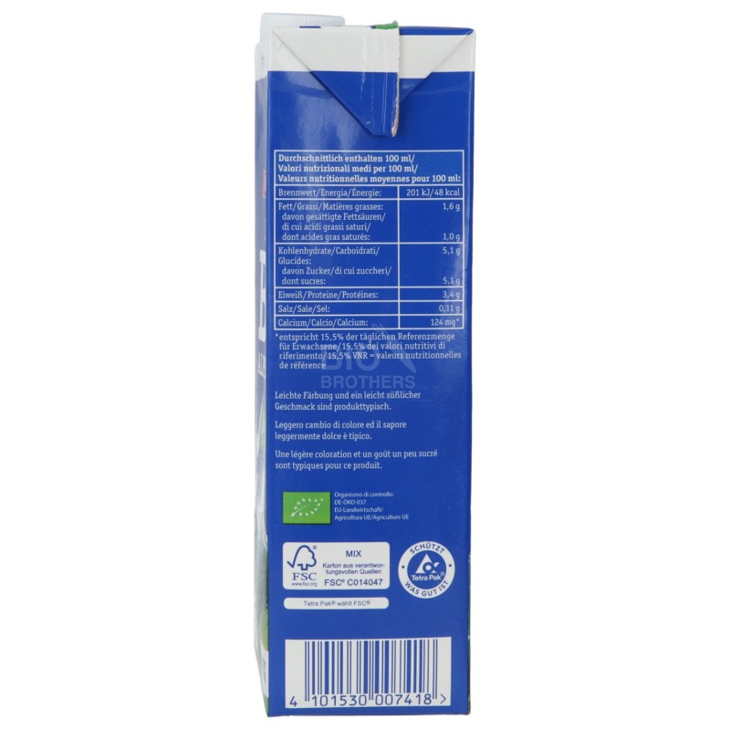 Latte parzialmente scremato senza lattosio UHT