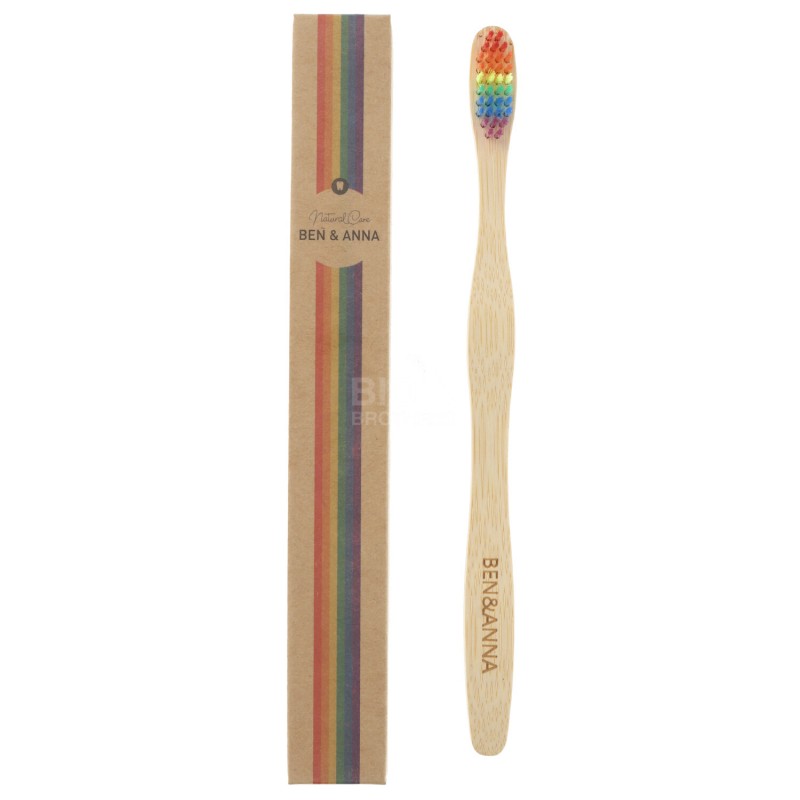 Spazzolino arcobaleno in bambù sostenibile