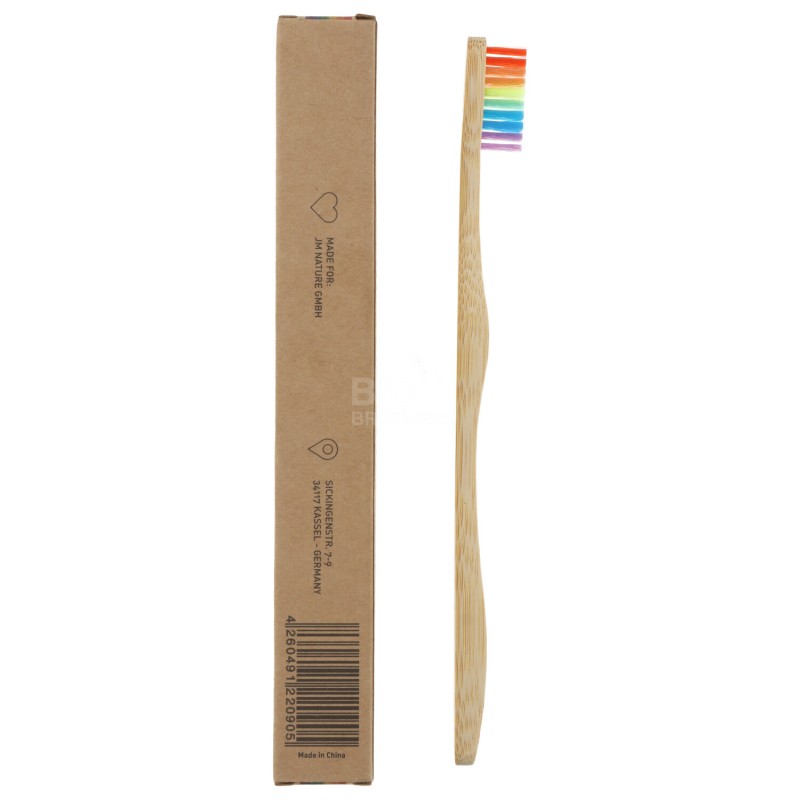 Spazzolino arcobaleno in bambù sostenibile