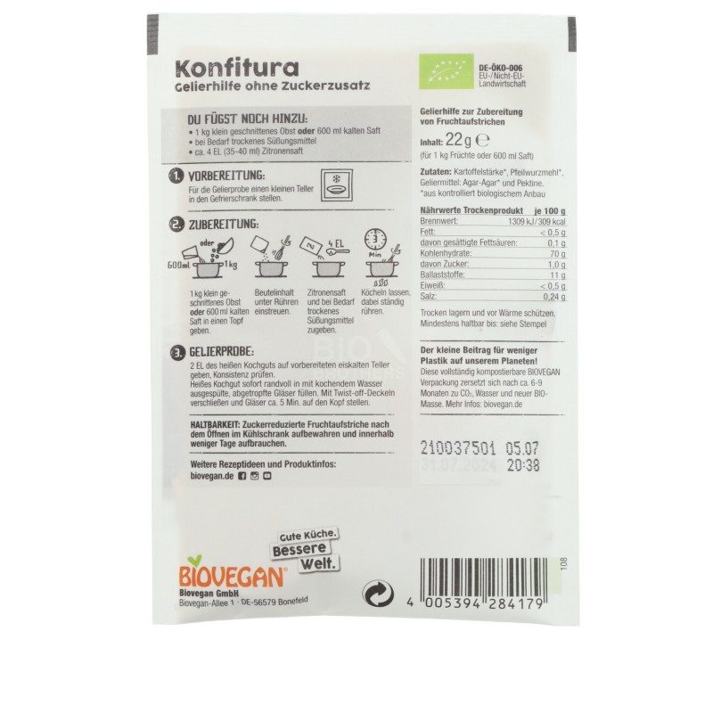 Gelificante konfitura 22 g