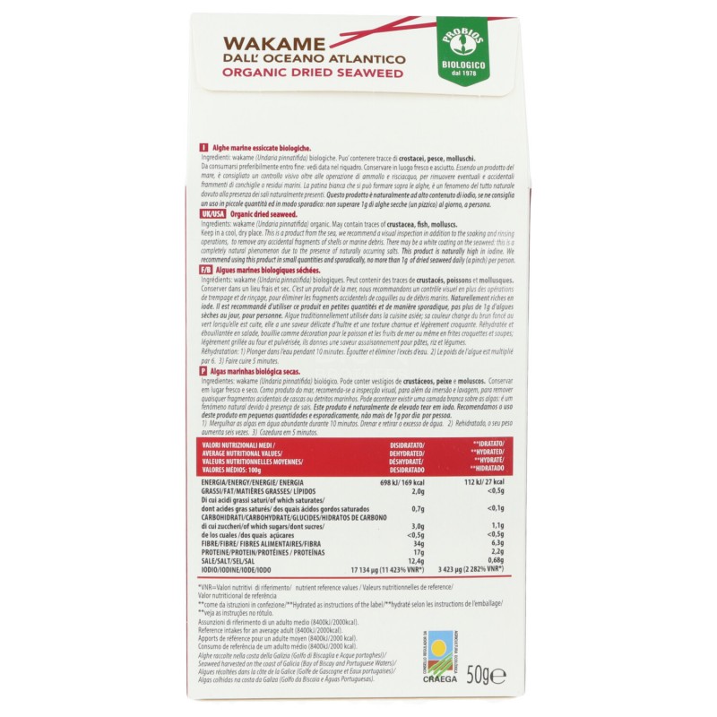 ALGHE WAKAME 50GR PROBIOS