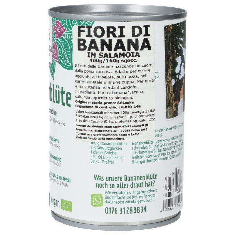 FIORI DI BANANO IN SALAMOIA 400G GOVINDA
