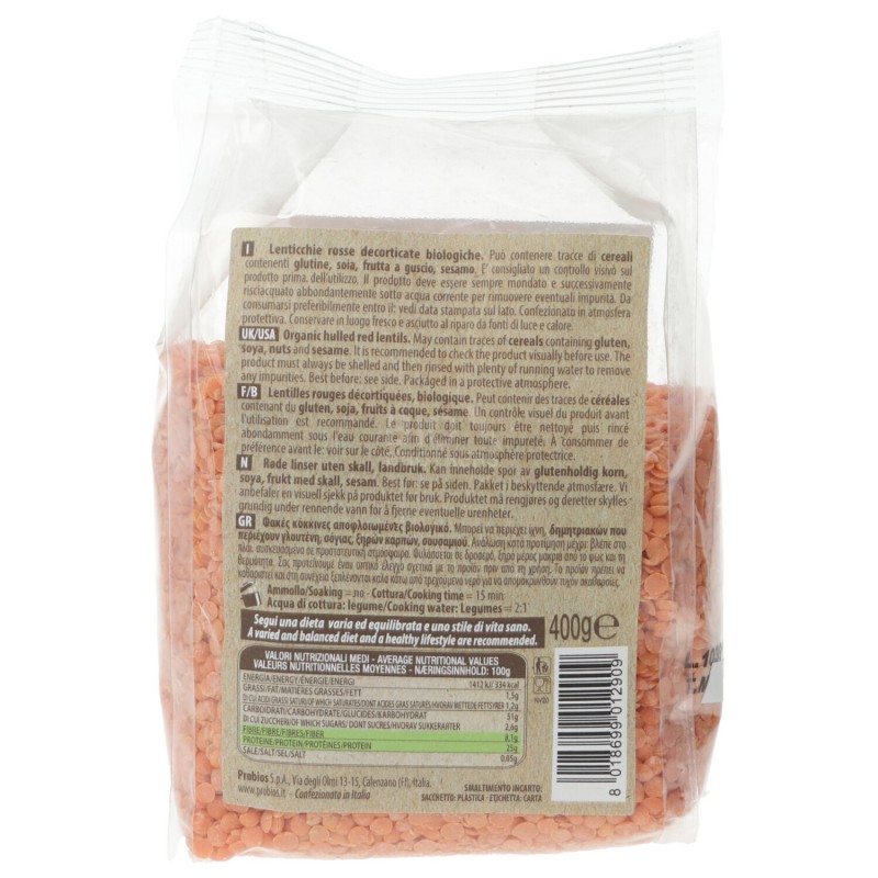 LENT. DEC. ROSSE 400GR PROBIOS